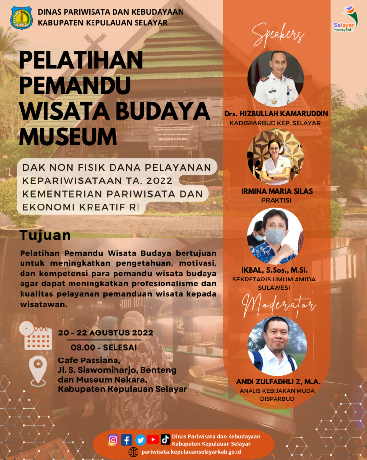 Tingkatkan Kompetensi Pemandu Wisata Budaya Museum, DISPARBUD Selayar Akan Gelar Pelatihan