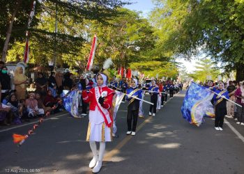 Ribuan Pelajar Meriahkan Lomba Gerak Jalan Indah dan Drum Band di Kabupaten Kepulauan Selayar