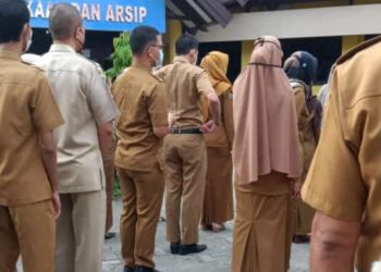 Dinas Pariwisata dan Kebudayaan laksanakan apel pagi perdana tahun 2022