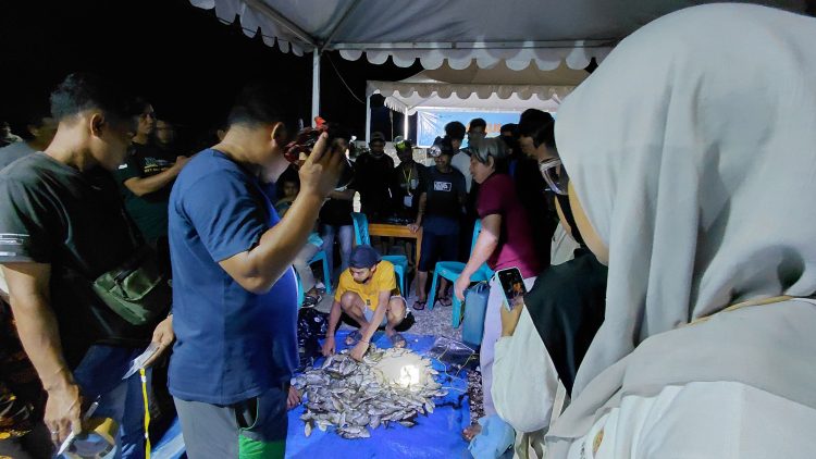 Di Balik Sunyi dan Gelapnya Malam, Ada Antusiasme Tak Terhingga saat Peserta Assulo Timbang Hasil Tangkapan