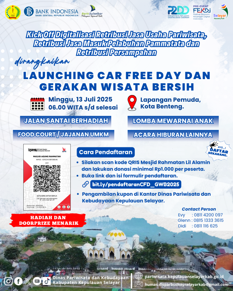 Launching Car Free Day dan Gerakan Wisata Bersih Kabupaten Kepulauan Selayar Tahun 2025